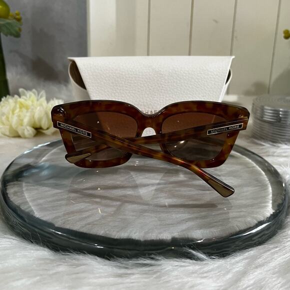 NEW Michael Kors Polynesia MK2013 Vintage Tortoise Shell Brown Square Sunglasses - Picture 4 of 14